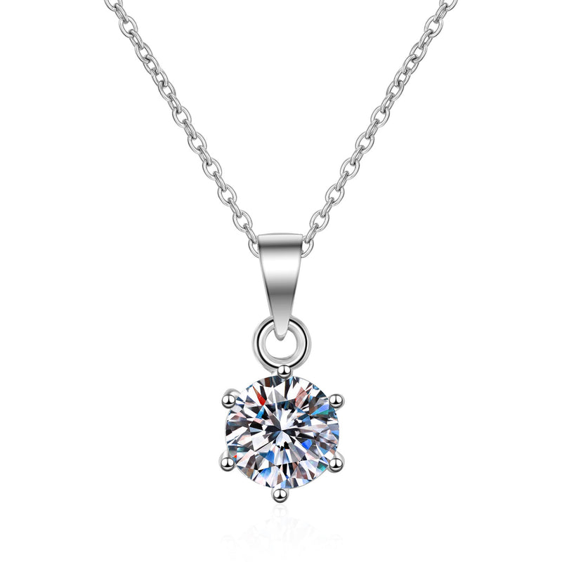 925 Silver Moissanite Clavicle Chain Necklace