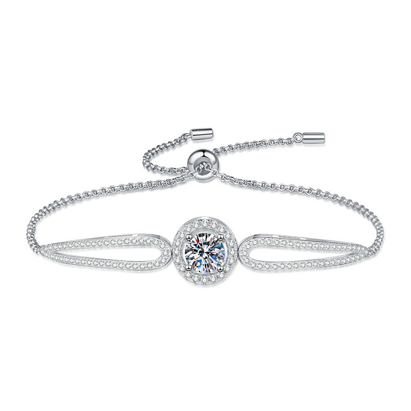 Elegant S925 Sterling Silver Moissanite Bracelet