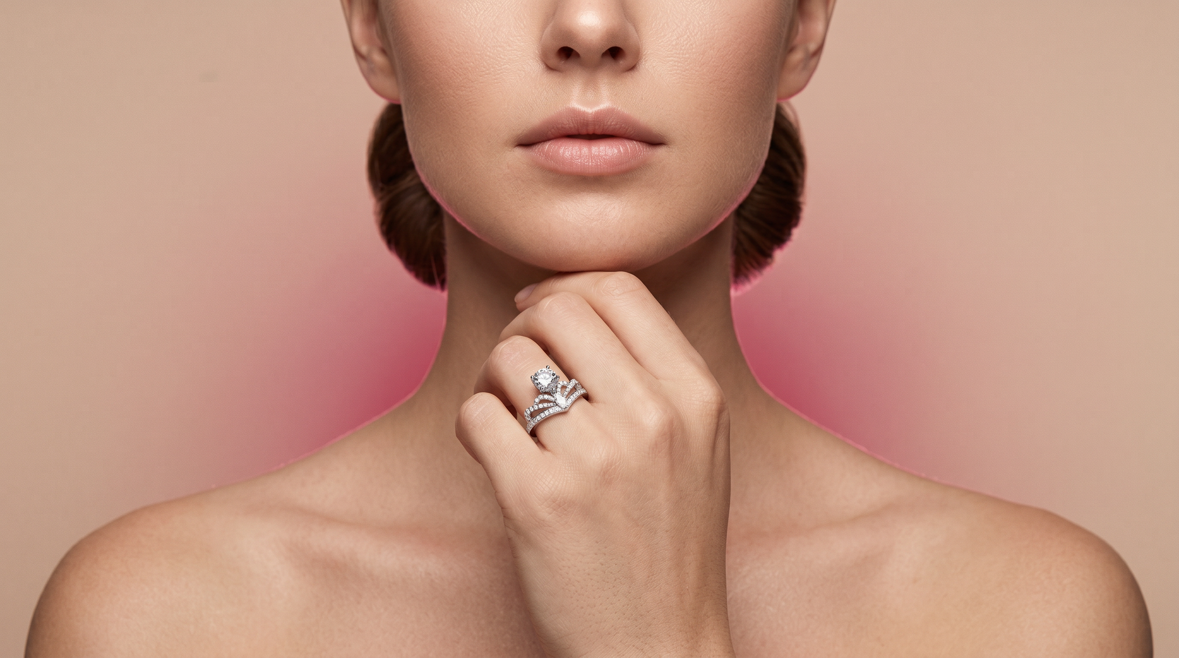 Moissanite engagement ring