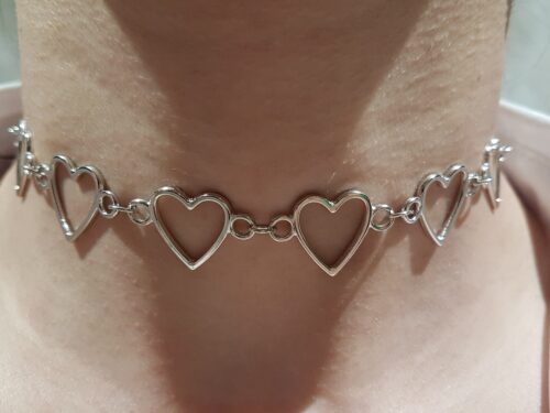 Korean Style Sweet Love Heart Choker Necklace photo review