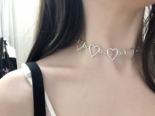 Korean Style Sweet Love Heart Choker Necklace photo review