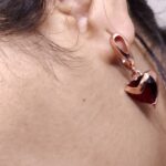 Rose Gold Heart-shaped Hypoallergenic Zircon Earrings photo review