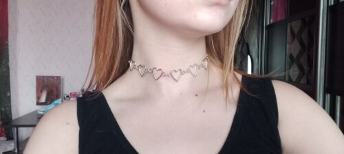 Korean Style Sweet Love Heart Choker Necklace photo review