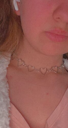 Korean Style Sweet Love Heart Choker Necklace photo review