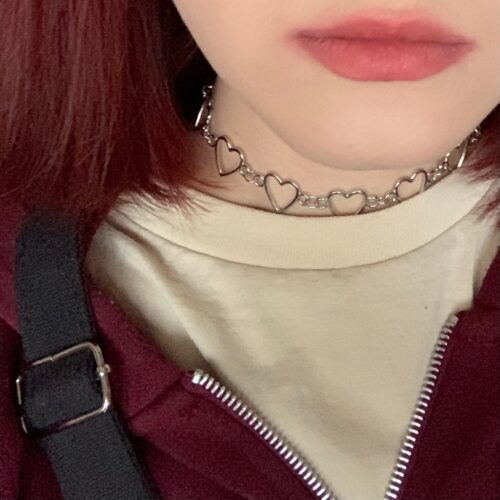 Korean Style Sweet Love Heart Choker Necklace photo review