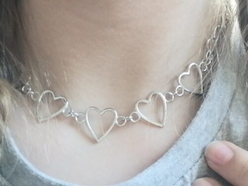 Korean Style Sweet Love Heart Choker Necklace photo review