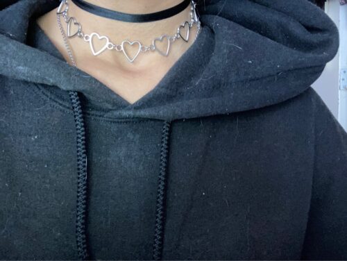 Korean Style Sweet Love Heart Choker Necklace photo review