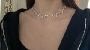 Korean Style Sweet Love Heart Choker Necklace photo review