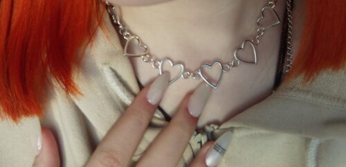 Korean Style Sweet Love Heart Choker Necklace photo review