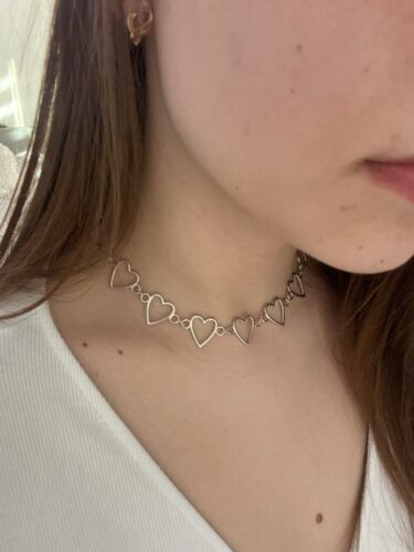 Korean Style Sweet Love Heart Choker Necklace photo review