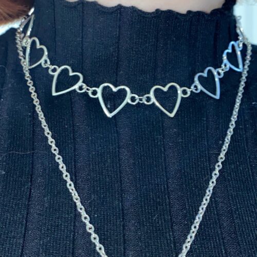 Korean Style Sweet Love Heart Choker Necklace photo review