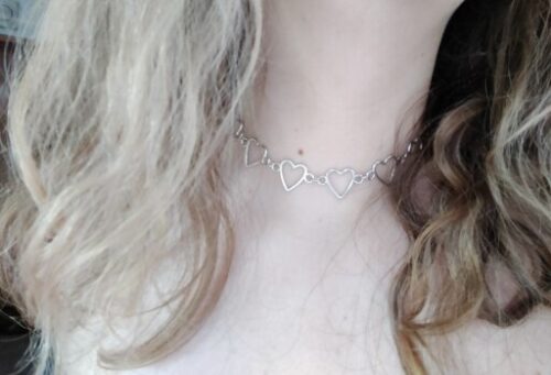 Korean Style Sweet Love Heart Choker Necklace photo review