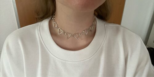 Korean Style Sweet Love Heart Choker Necklace photo review