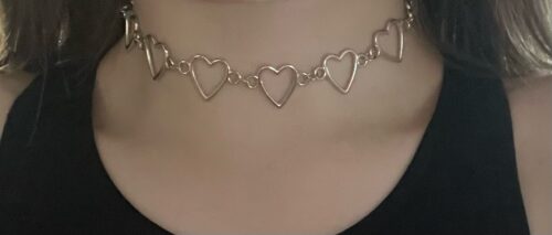 Korean Style Sweet Love Heart Choker Necklace photo review