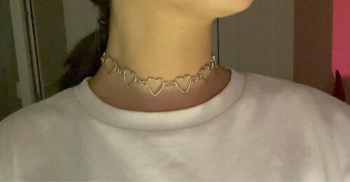 Korean Style Sweet Love Heart Choker Necklace photo review