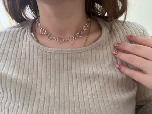 Korean Style Sweet Love Heart Choker Necklace photo review