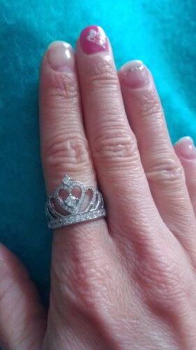 Princess Style Cubic Zirconia Crown Ring photo review