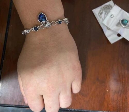 Ocean Heart Blue Crystal Bracelet photo review